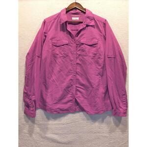 Columbia Omni-Shade Women's XL Pink Long Sleeve Shirt UV Protection